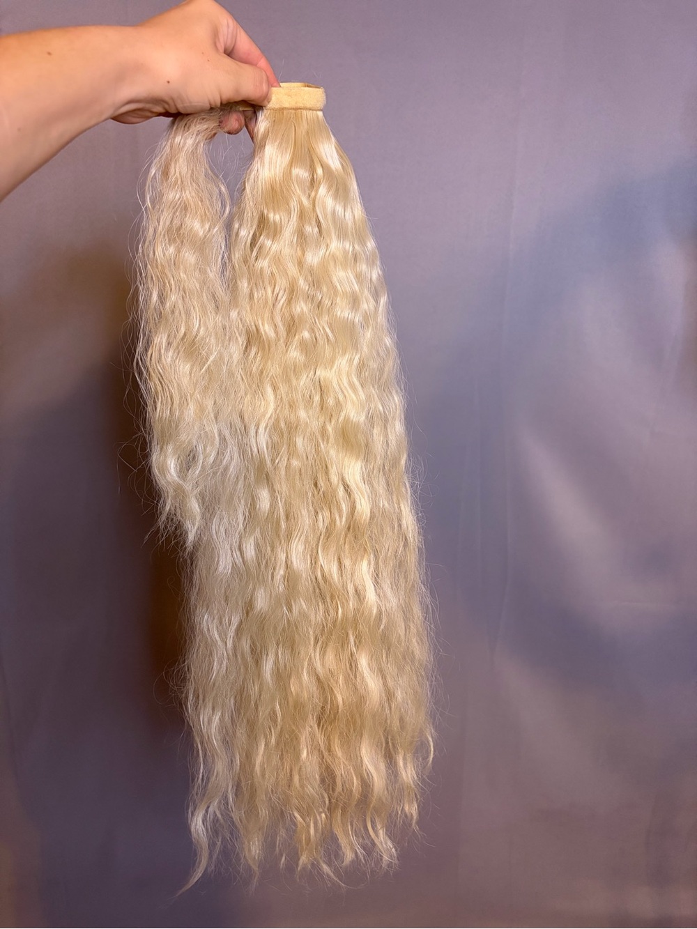 Cool Light Blonde Beach Waves Ponytail Extension - Natural Light Blonde